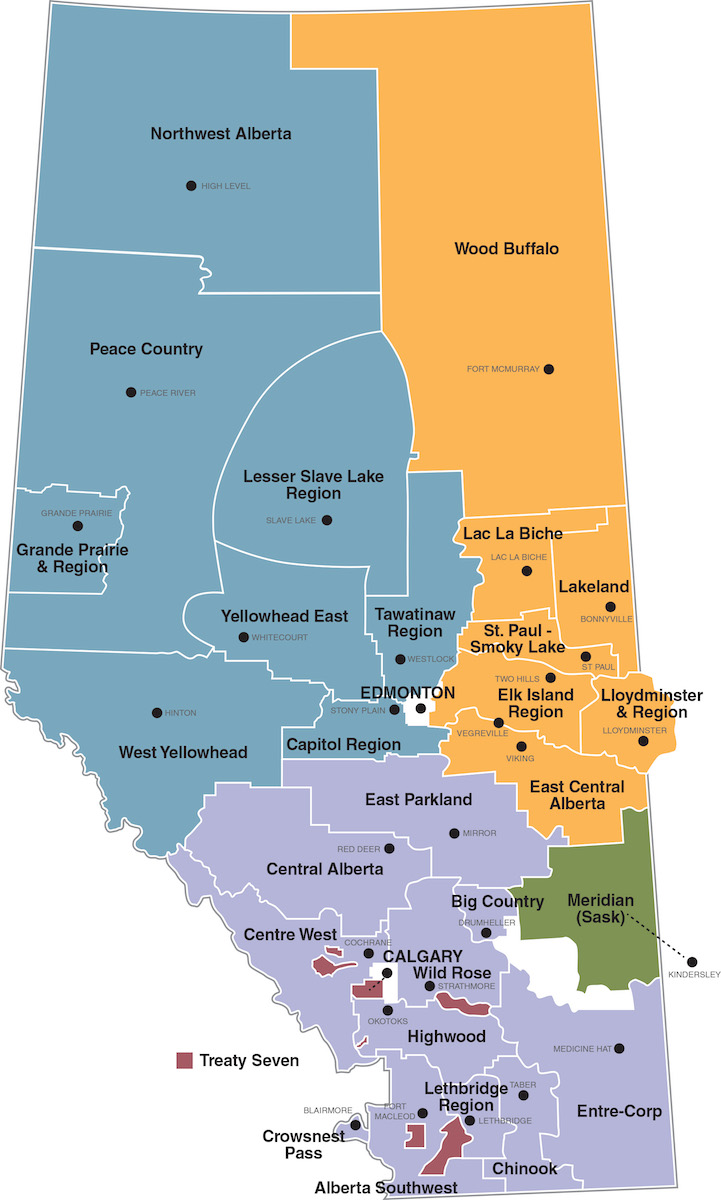 CF Network Alberta Locations Map Image